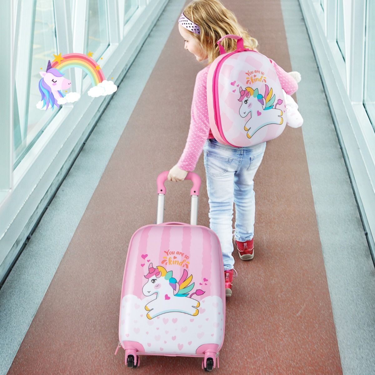 Plecak i walizka dla dziecka bagaż podręczny COSTWAY