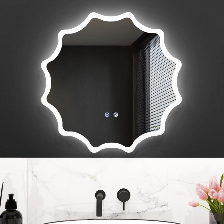 Lustro łazienkowe LED ścienne COSTWAY