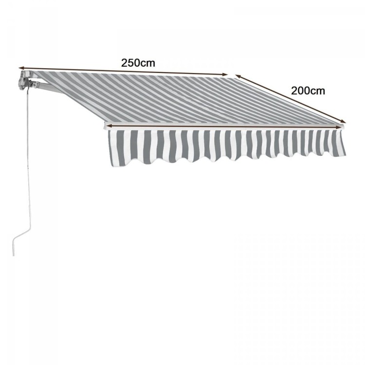 Składana markiza balkonowa tarasowa 250 x 200cm
