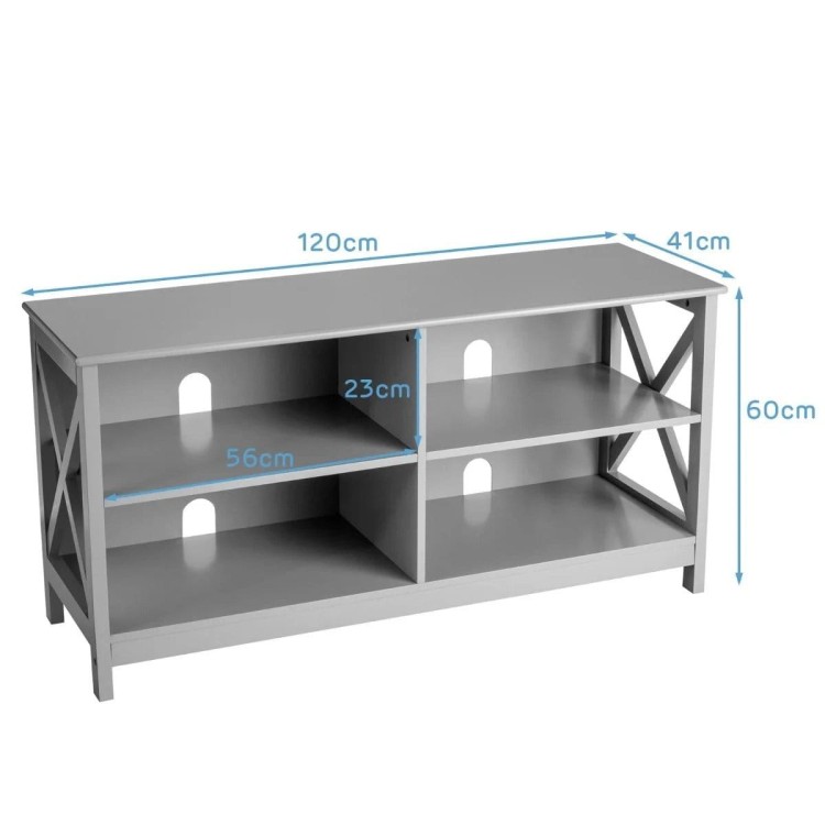 Szafka RTV pod telewizor 120 cm z 4 półkami