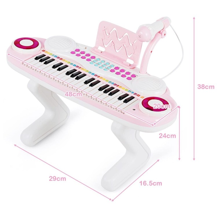 Pianino dla dzieci z mikrofonem i muzyką