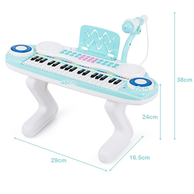 Pianino dla dzieci z mikrofonem i muzyką