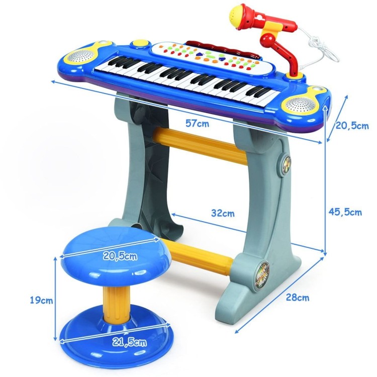 Pianino dla dzieci od 3 lat z mikrofonem i muzyką