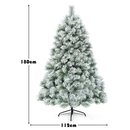 Ośnieżona choinka sztuczna sosna z metalową podstawą 180 cm