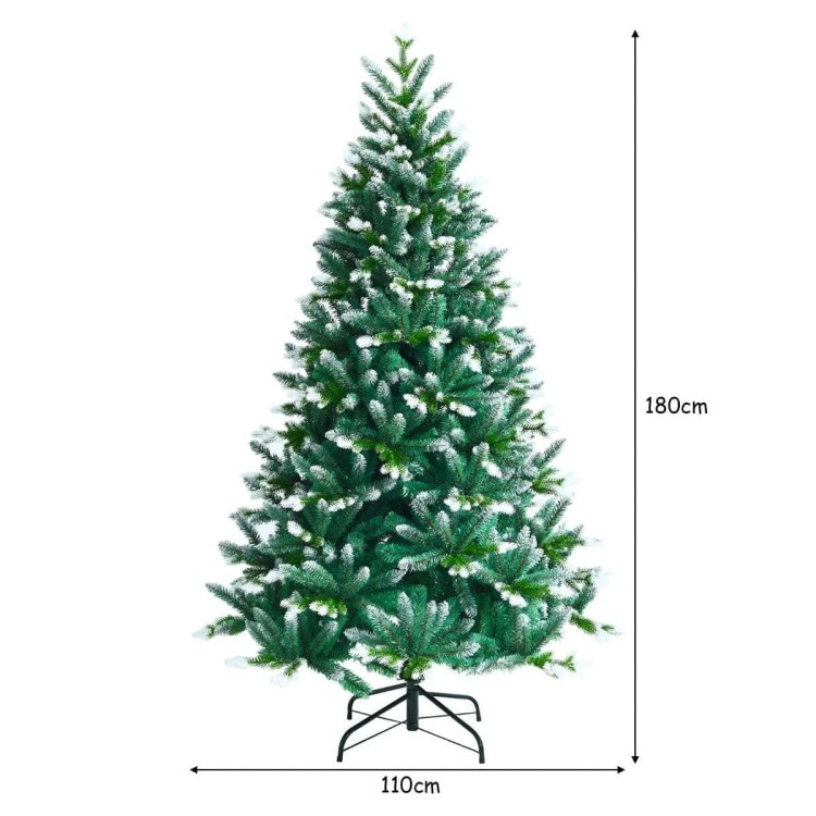 Sztuczna choinka przyprószona śniegiem 180 cm na stojaku