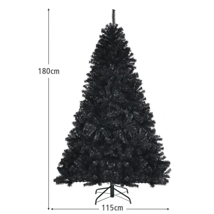 Unikalna sztuczna czarna choinka z metalowym stojakiem 180cm