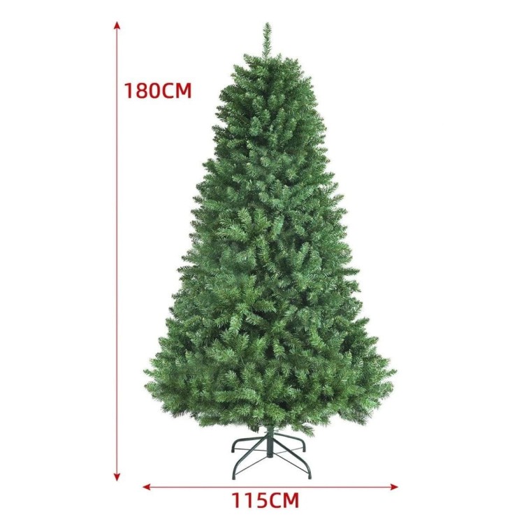 Sztuczna choinka zielona 180 cm składana z metalowym stojakiem