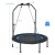 Składana mini trampolina fitness z regulowaną wysokością i 2 opaskami