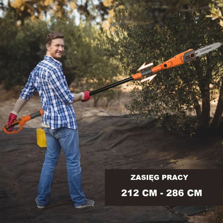 Teleskopowa elektryczna piła łańcuchowa 212 do 286 cm