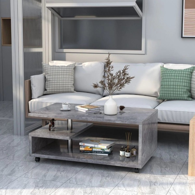 Drewniany stolik kawowy do salonu 105 x 60 x 46 cm