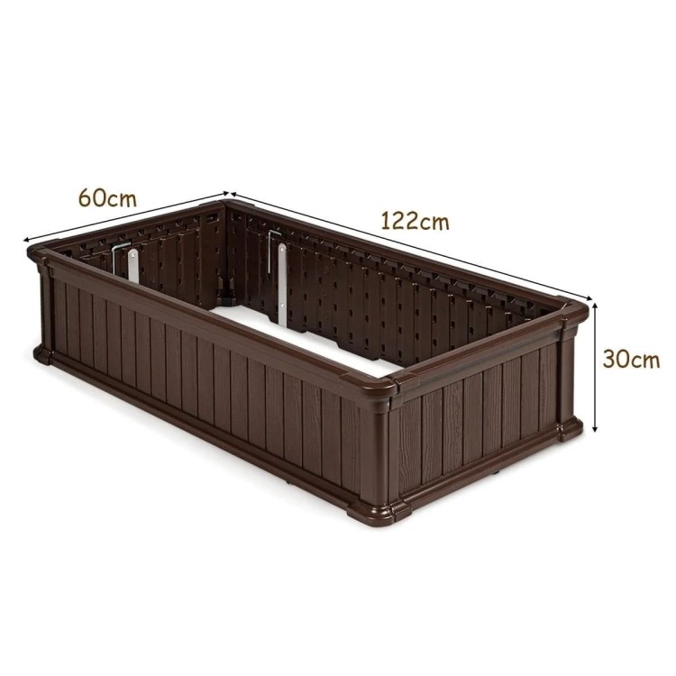 Prostokątna skrzynia ogrodowa HDPE 122 x 60 x 30 cm