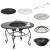Palenisko ogrodowe okrągłe Grill 4w1 90 x 57 cm