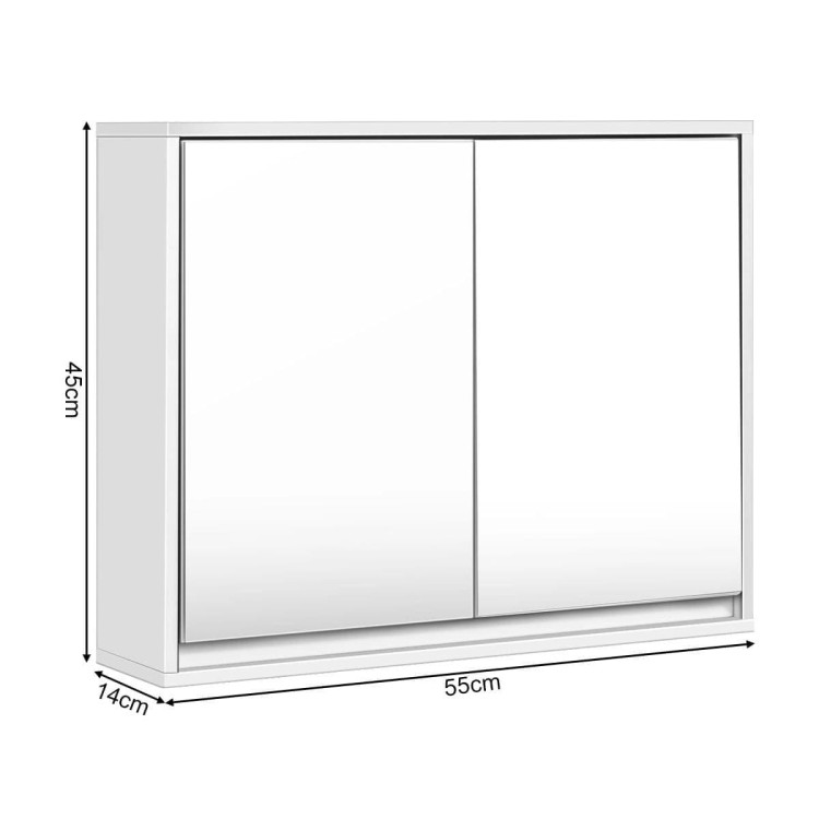 Szafka łazienkowa z lustrem 55 x 14 x 45 cm
