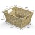 Zestaw 4 prostokątnych koszy z trawy morskiej z uchwytami 30 x 22 x 15,5 cm
