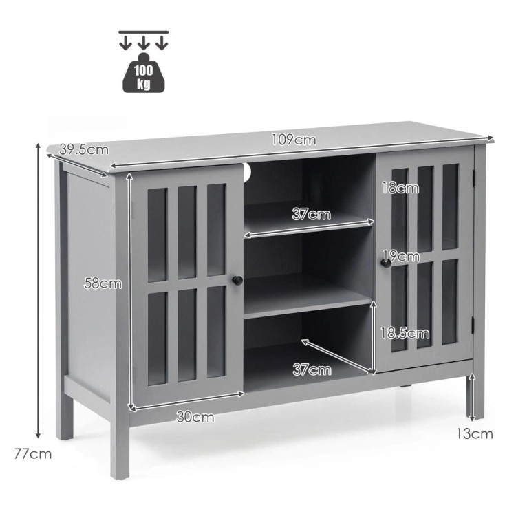 Drewniana szafka pod TV 109 x 39,5 x 77 cm