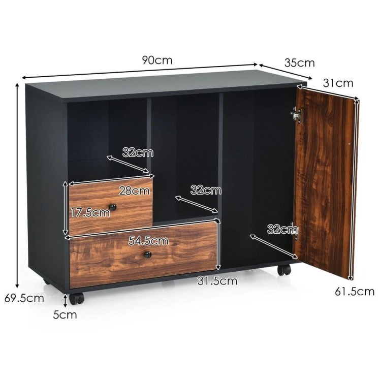 Szafka w stylu retro 90 x 35 x 69,5 cm