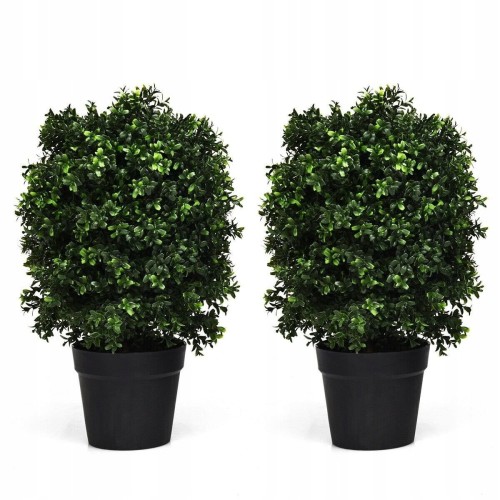 Sztuczny drzewka - bukszpan ozdobny 61cm 2 sztuki