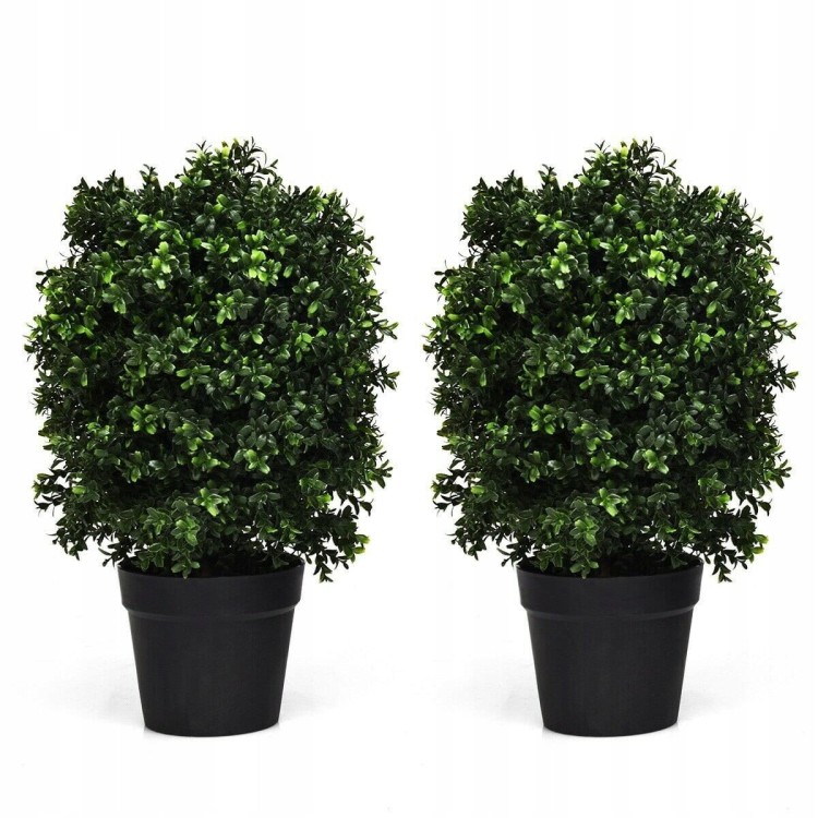 Sztuczny drzewka - bukszpan ozdobny 61cm 2 sztuki
