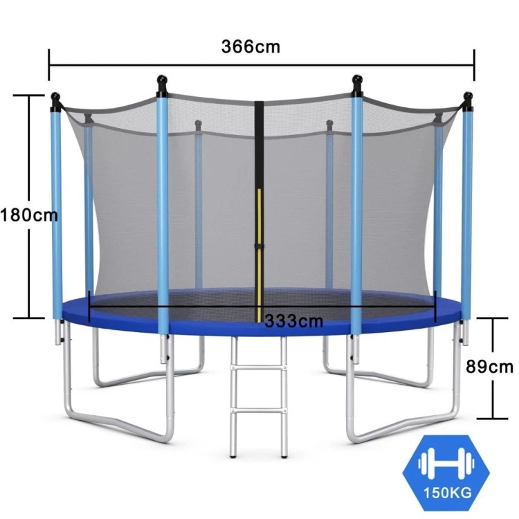 Trampolina ogrodowa 366 cm z siatką wewnętrzną