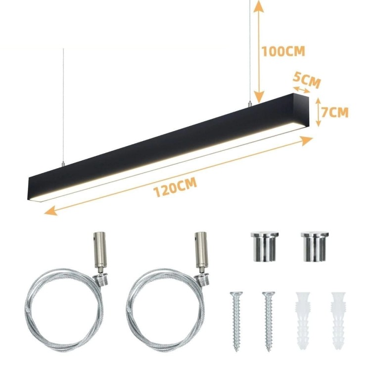 Wisząca lampa sufitowa LED 120 cm ciepła biel