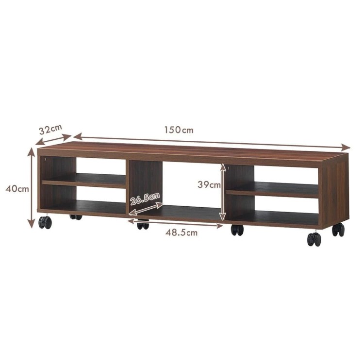 Szafka RTV z przegródkami 150 x 32 x 40 cm