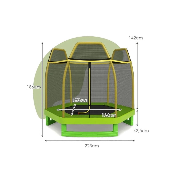 Trampolina dla dzieci z siatką bezpieczeństwa