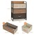 Komoda organizer ze składanymi 4 szufladami 58 x 29 x 79 cm