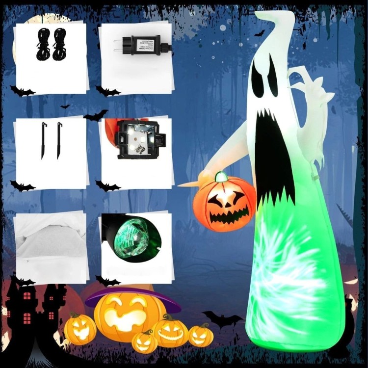 Dekoracja Halloween nadmuchiwany duch z dynią