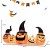 Dekoracja Halloween straszne dynie LED 247 cm