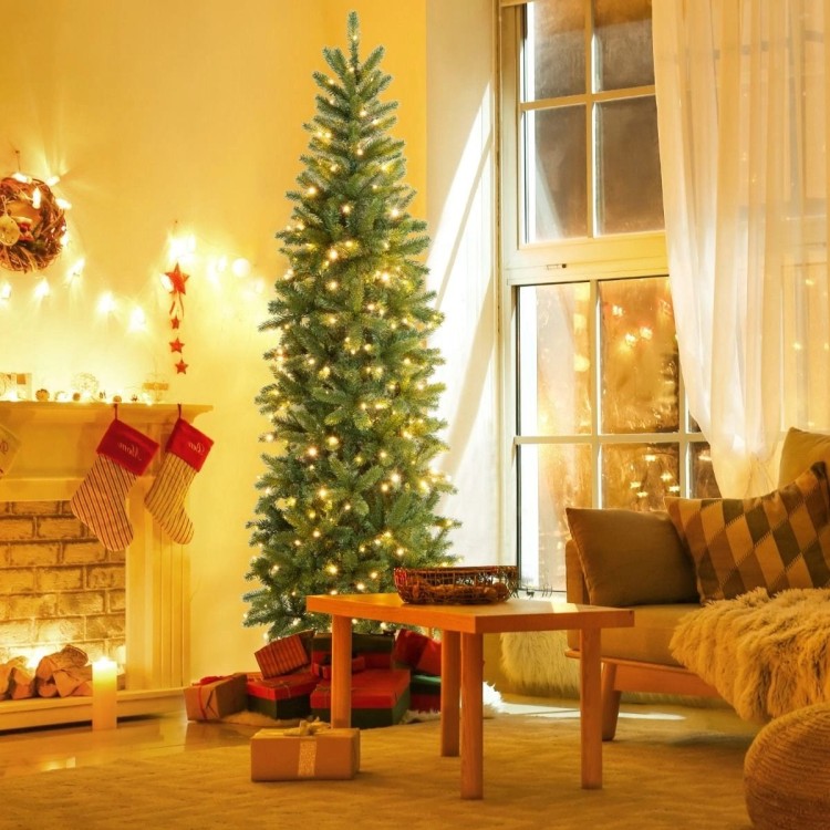 Choinka świąteczna z lampkami LED 225 cm