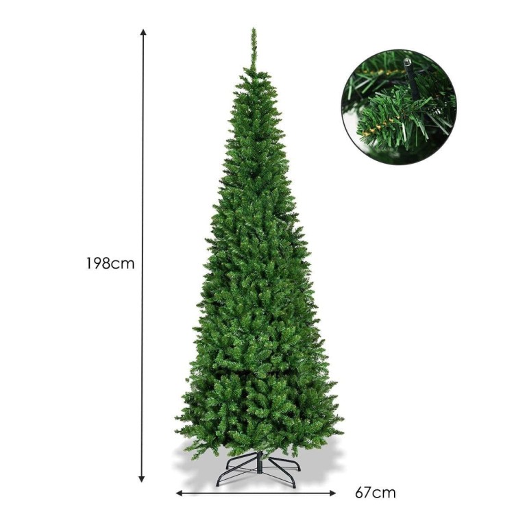 Sztuczna choinka z 708 gałązkami 198 cm