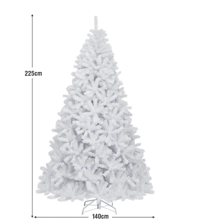 Ośnieżona choinka z metalową podstawą 225 cm