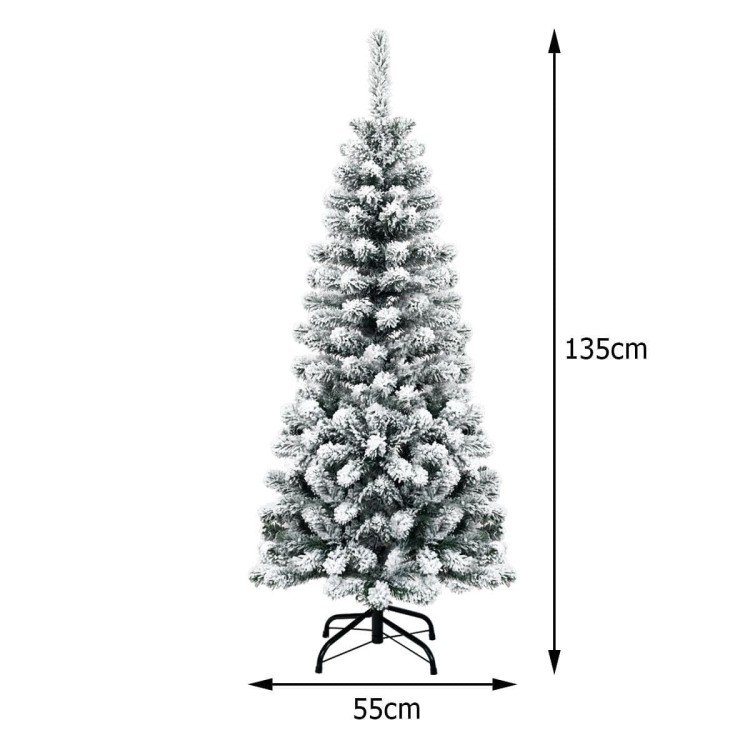 Oszroniona choinka z lampkami LED 135 cm