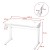 Ergonomiczne biurko gamingowe z blatem 115 cm z uchwytami na napój i słuchawki