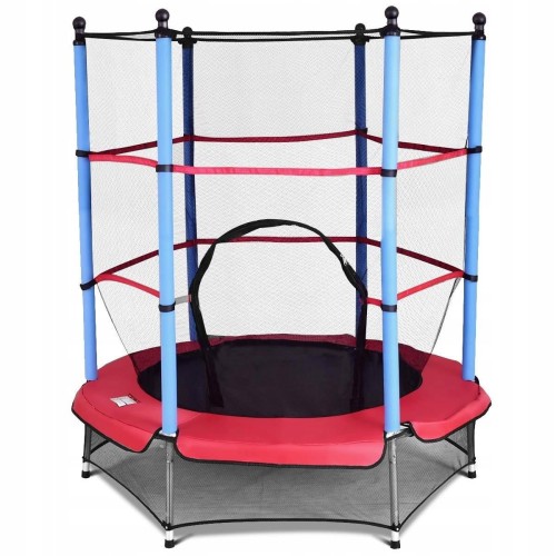 Trampolina dla dzieci z siatką i klapą 140cm