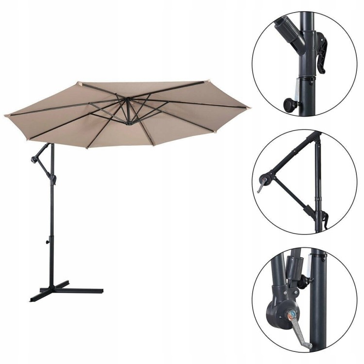 Parasol ogrodowy na balkon taras składany 300 cm