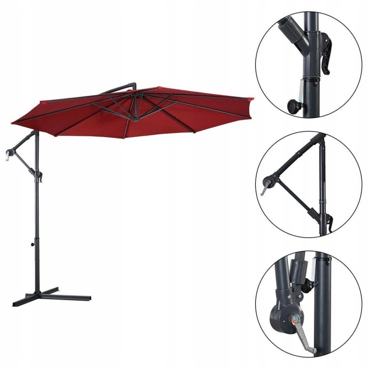 Parasol ogrodowy na balkon taras 300 cm