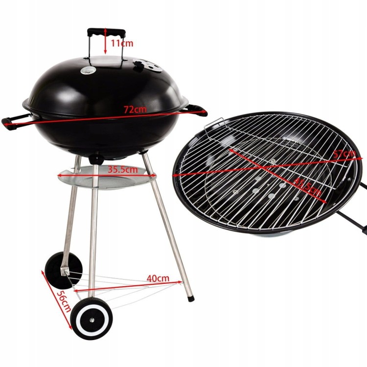 Grill węglowy ogrodowy z termometrem