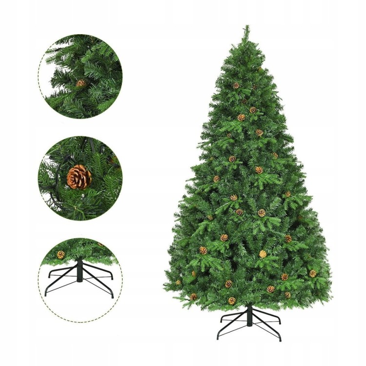 Sztuczna choinka led sosna ze stojakiem 240cm
