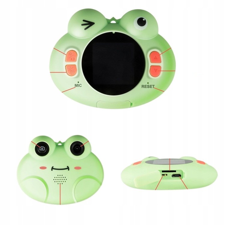 Aparat cyfrowy hd dla dzieci 16gb usb żabka