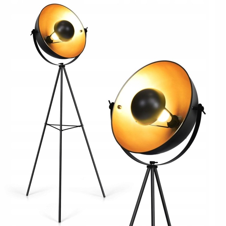 Lampa podłogowa stojąca metalowa industrialna