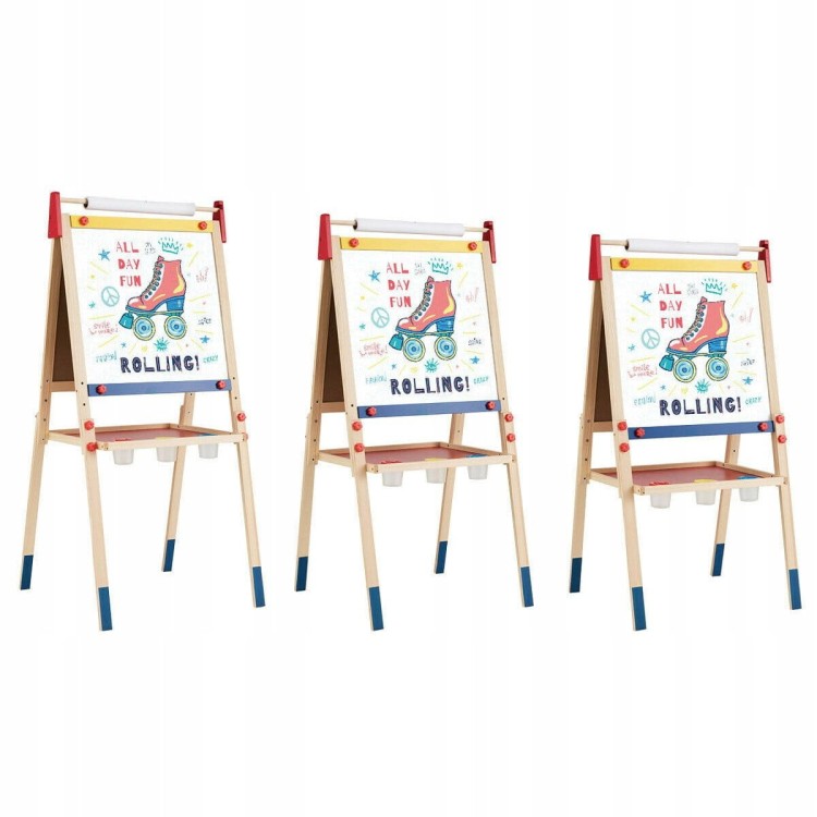 Edukacyjna tablica kredowa suchościeralna 3w1