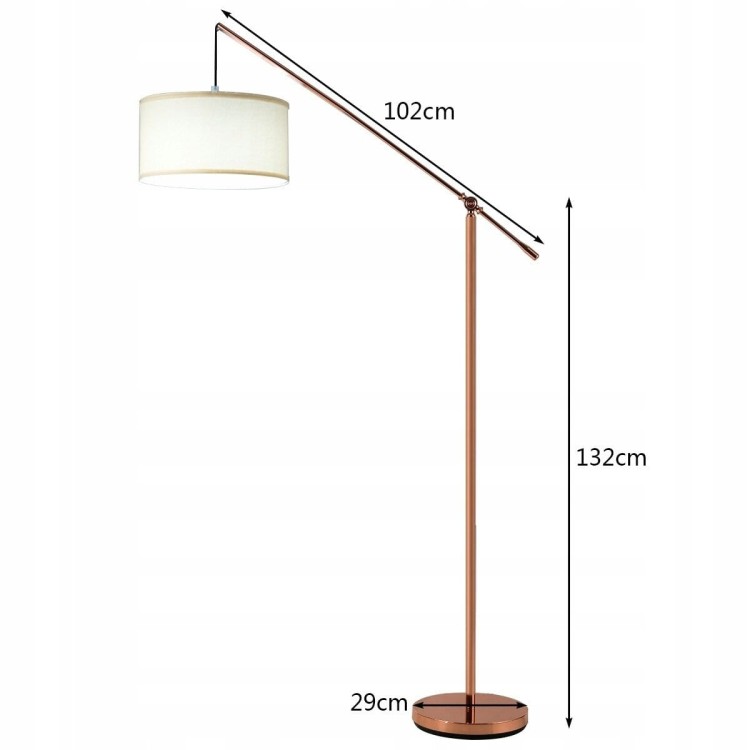 Lampa podłogowa stojąca metalowa