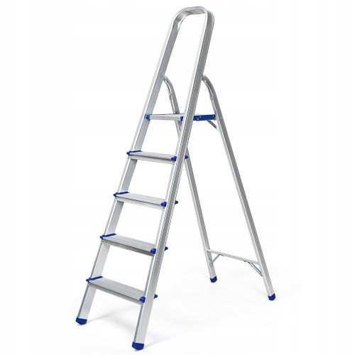 Drabina aluminiowa 5 stopniowa z podestem