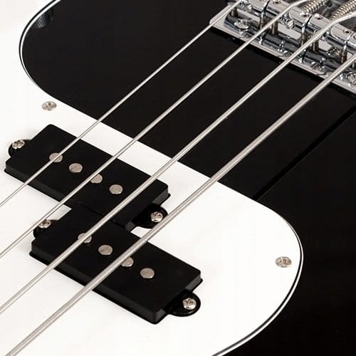 Elektryczna gitara basowa z futerałem