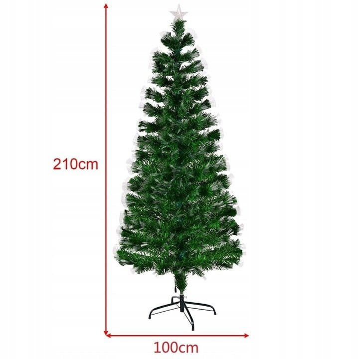 Sztuczna choinka led ze stojakiem 210cm