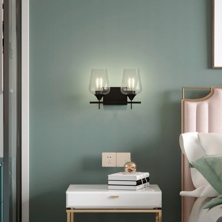 Lampa ścienna kinkiet z 2 kloszami