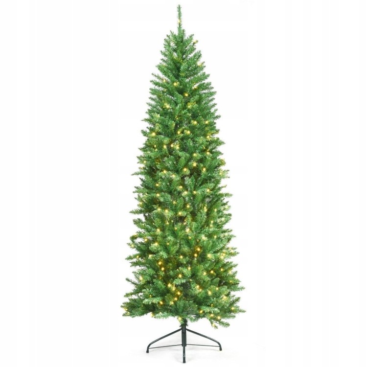 Sztuczna choinka z lampkami LED 210cm