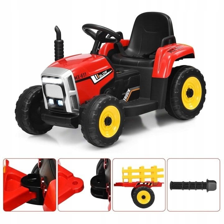 Traktor elektryczny z przyczepką dla dzieci