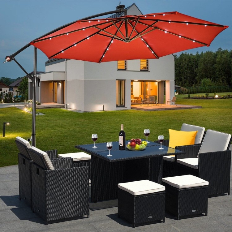 Parasol ogrodowy na balkon taras z wysięgnikiem 300 cm